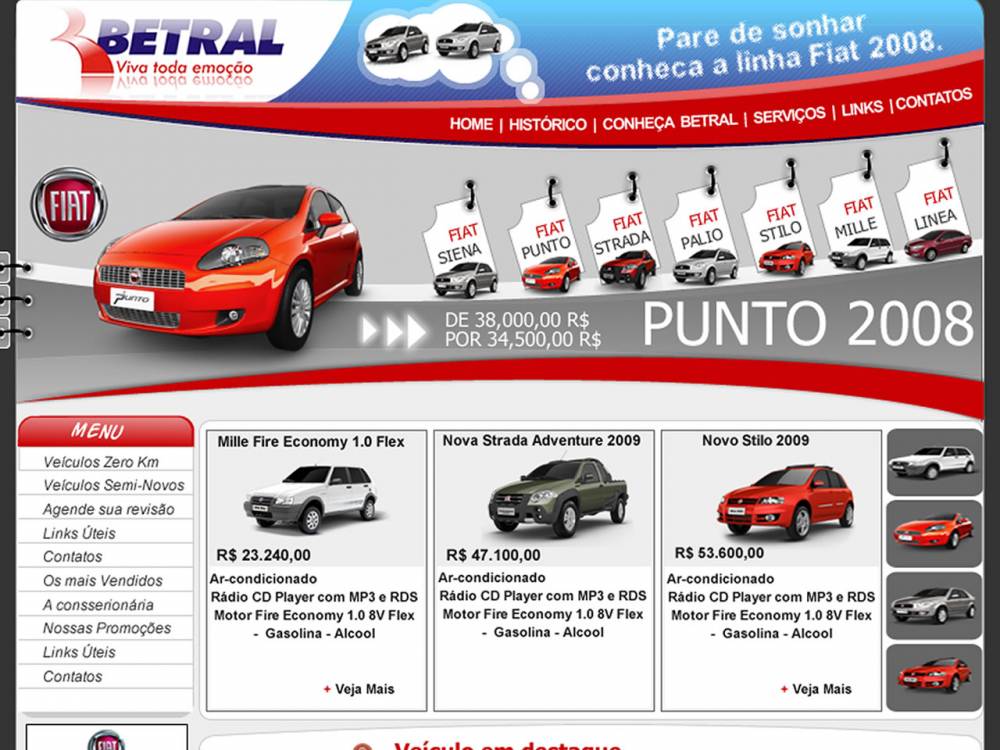 Betral é a concessionária oficial autorizada da marca Fiat no Brasil