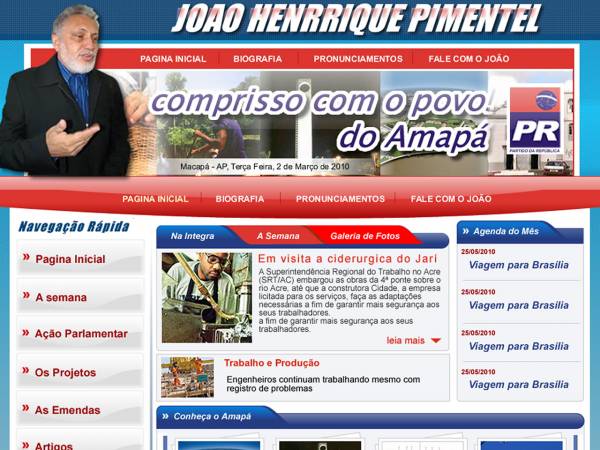 Candidato a deputado estadual João Henrique Rodrigues Pimentel