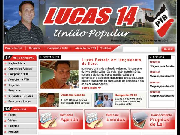 Candidato a prefeito municipal da cidade de Macapá Lucas Barreto
