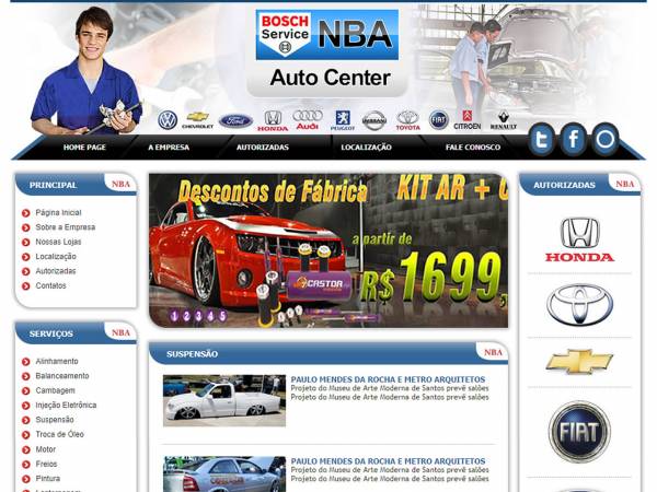 Auto Center líder no mercado de serviços de mecânica automotiva