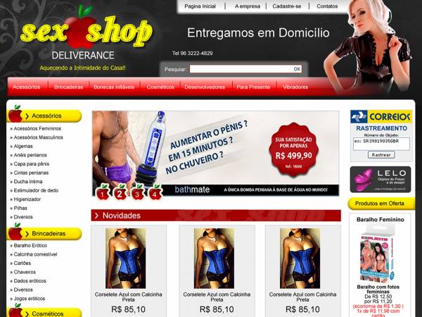 Deliverance loja virtual completa com milhares de produtos de sexshop